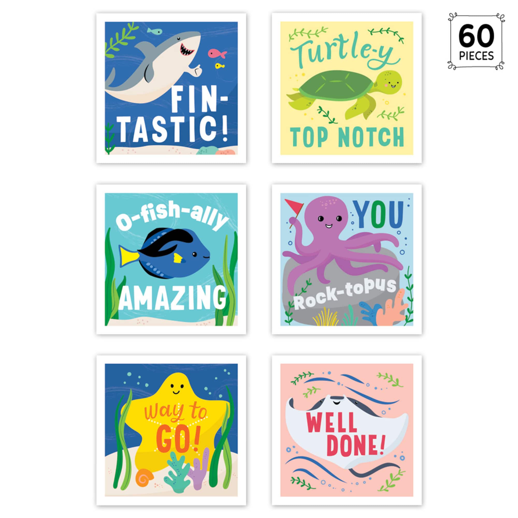 Creative Teaching Press® Sea Friends Reward Stickers, 6 Packs of 360